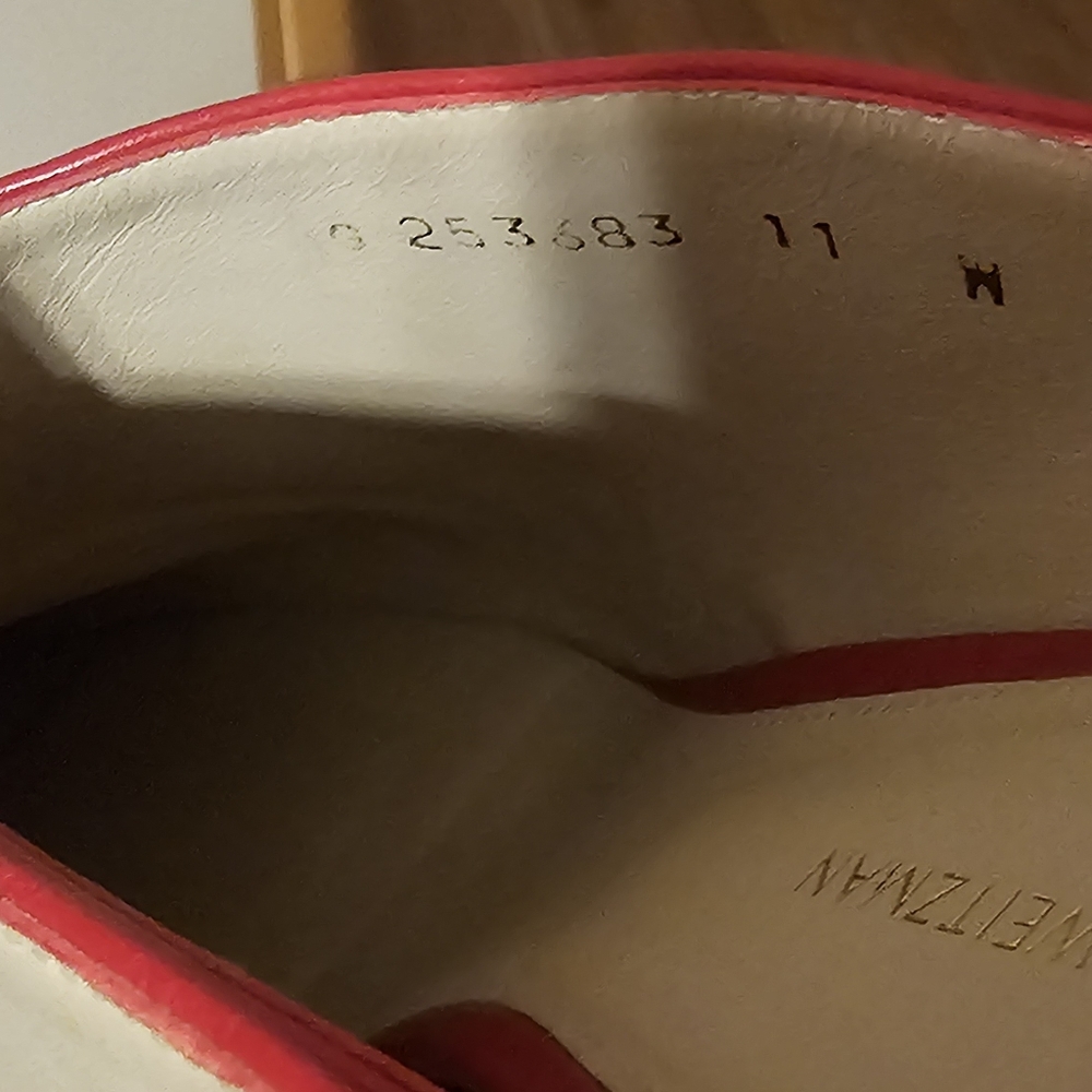 Stuart Weitzman Mira Red Leather Mules US11 M Retail $498-bing - Picture 14 of 15